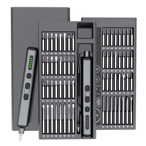 68-in-1 Precision Electric Screwdriver - Rechargeable, 5 Torque Settings, and 64 Magnetic Bits