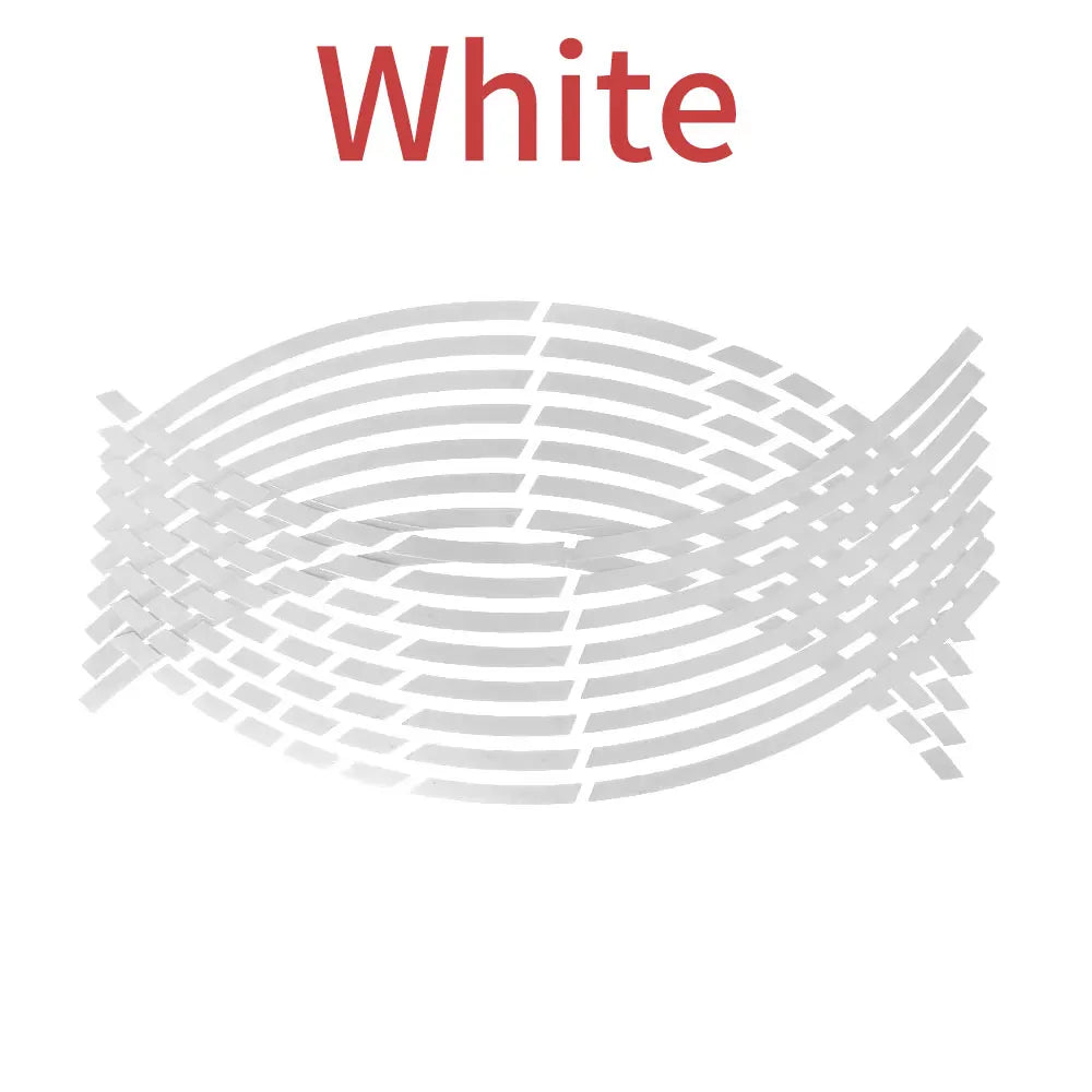 16Pcs 17"18" Strips Motorcycle Wheel Stickers Car Reflective Rim Tape Motorbike Moto Bicycle Bike Auto Tire Decals Universal