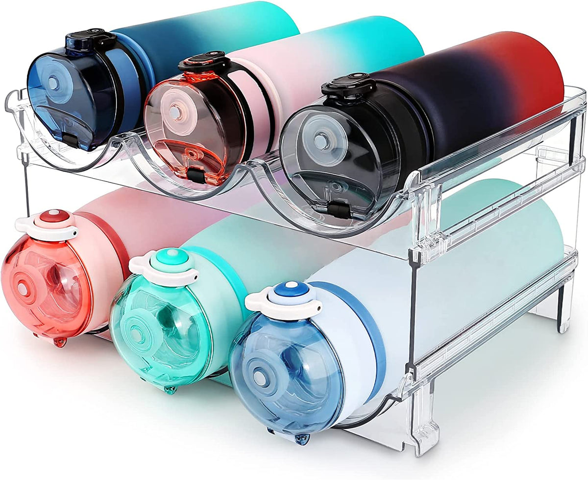 Organizador Apilable de Botellas para Alacena y Nevera - Pack de 2