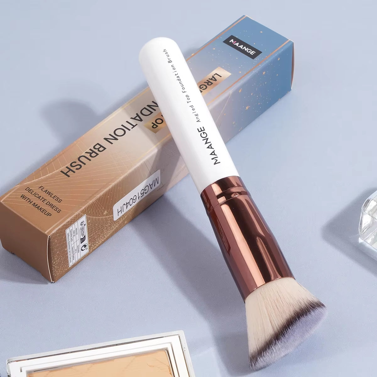 Set de 2 Brochas de Maquillaje Kabuki para Base y Polvo - Cerdas Suaves