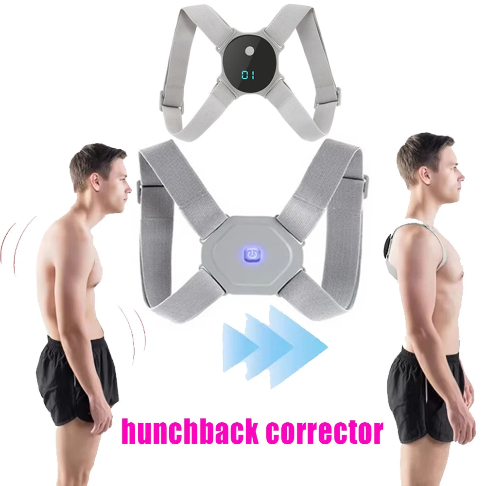 Corrector de Postura Inteligente con Vibración - Enderezador de Espalda Invisible y Ajustable para Hombre, Mujer y Niños