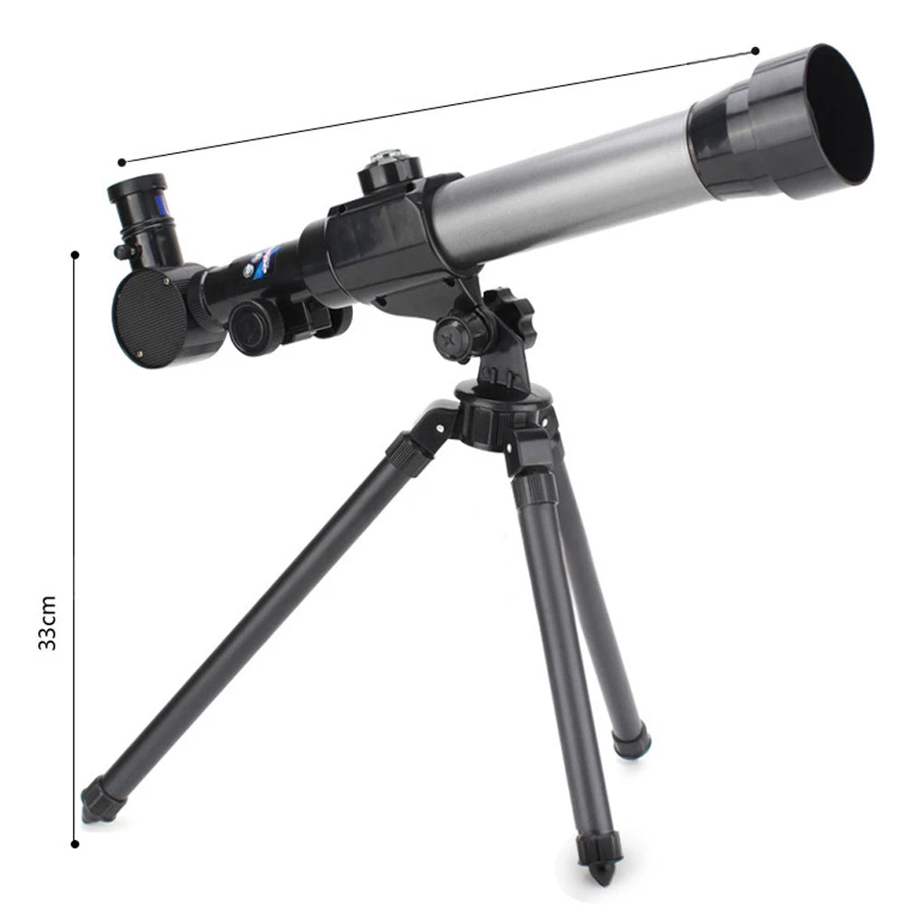 Telescopio Astronómico 50mm para Niños y Principiantes - Monocular 20X/30X/40X con Trípode y 3 Oculares