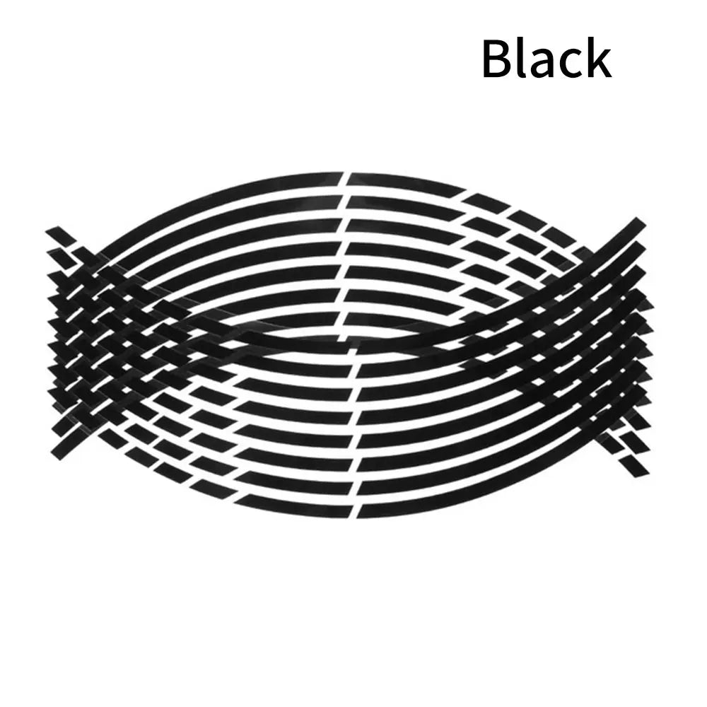 16Pcs 17"18" Strips Motorcycle Wheel Stickers Car Reflective Rim Tape Motorbike Moto Bicycle Bike Auto Tire Decals Universal