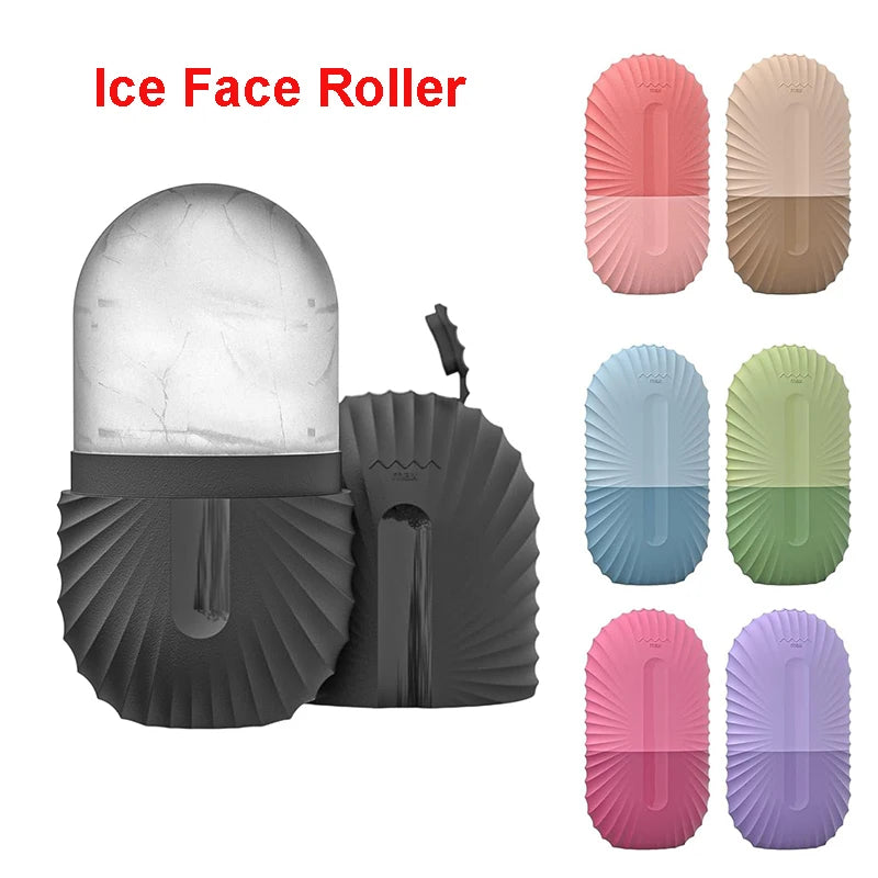 Rodillo Facial de Hielo Reutilizable - Masajeador Frío para Ojos y Rostro que Reduce Bolsas, Poros e Hinchazón