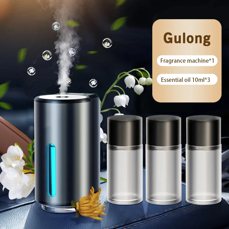 Difusor de Aroma para Coche - Humidificador Aromático Recargable USB con Aceite Esencial y Luz LED, Ambientador de Auto