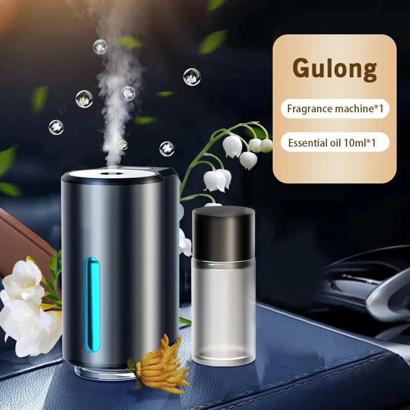 Difusor de Aroma para Coche - Humidificador Aromático Recargable USB con Aceite Esencial y Luz LED, Ambientador de Auto