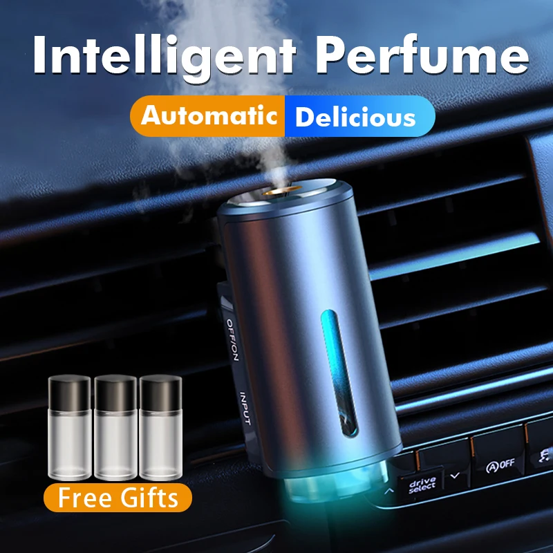 Difusor de Aroma para Coche - Humidificador Aromático Recargable USB con Aceite Esencial y Luz LED, Ambientador de Auto