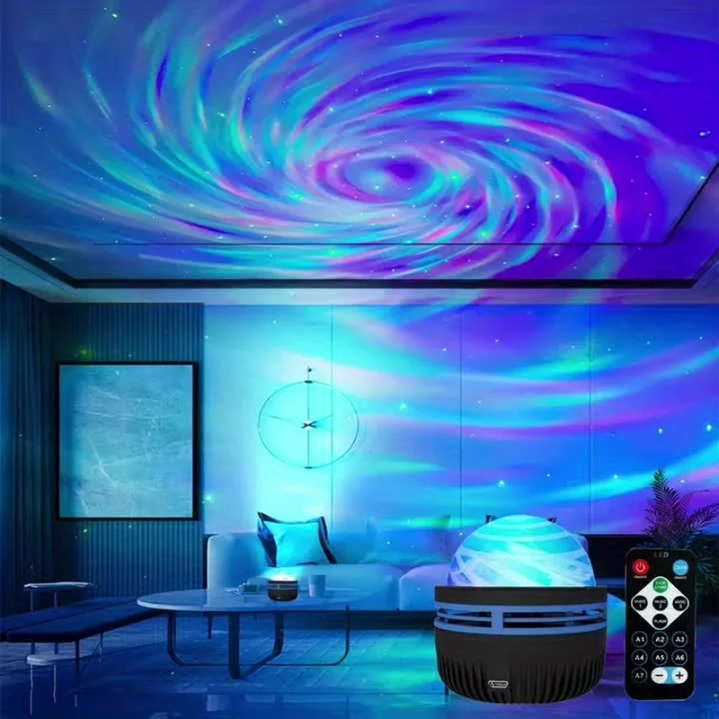Proyector Galaxia LED - Lámpara de Noche Cielo Estrellado con Control Remoto, Luz RGB para Dormitorio y Fiestas