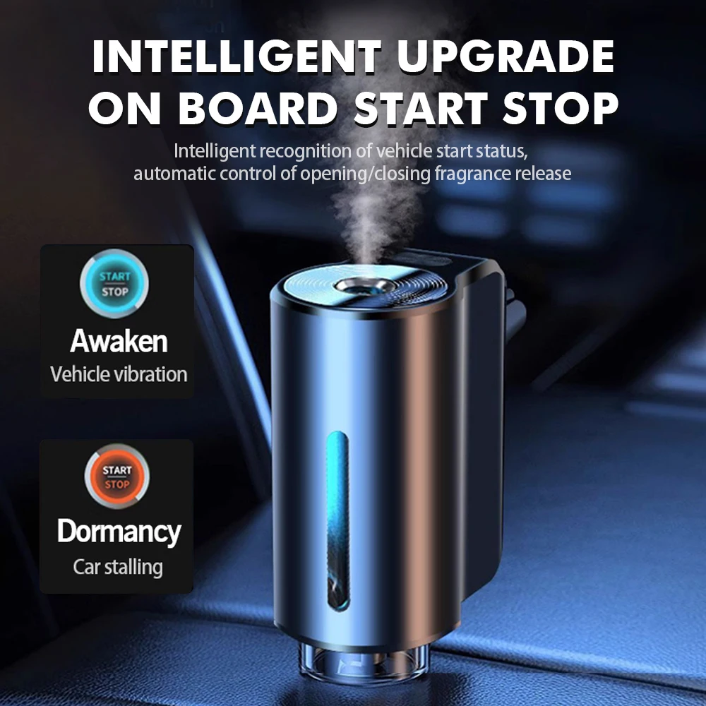 Difusor de Aroma para Coche - Humidificador Aromático Recargable USB con Aceite Esencial y Luz LED, Ambientador de Auto