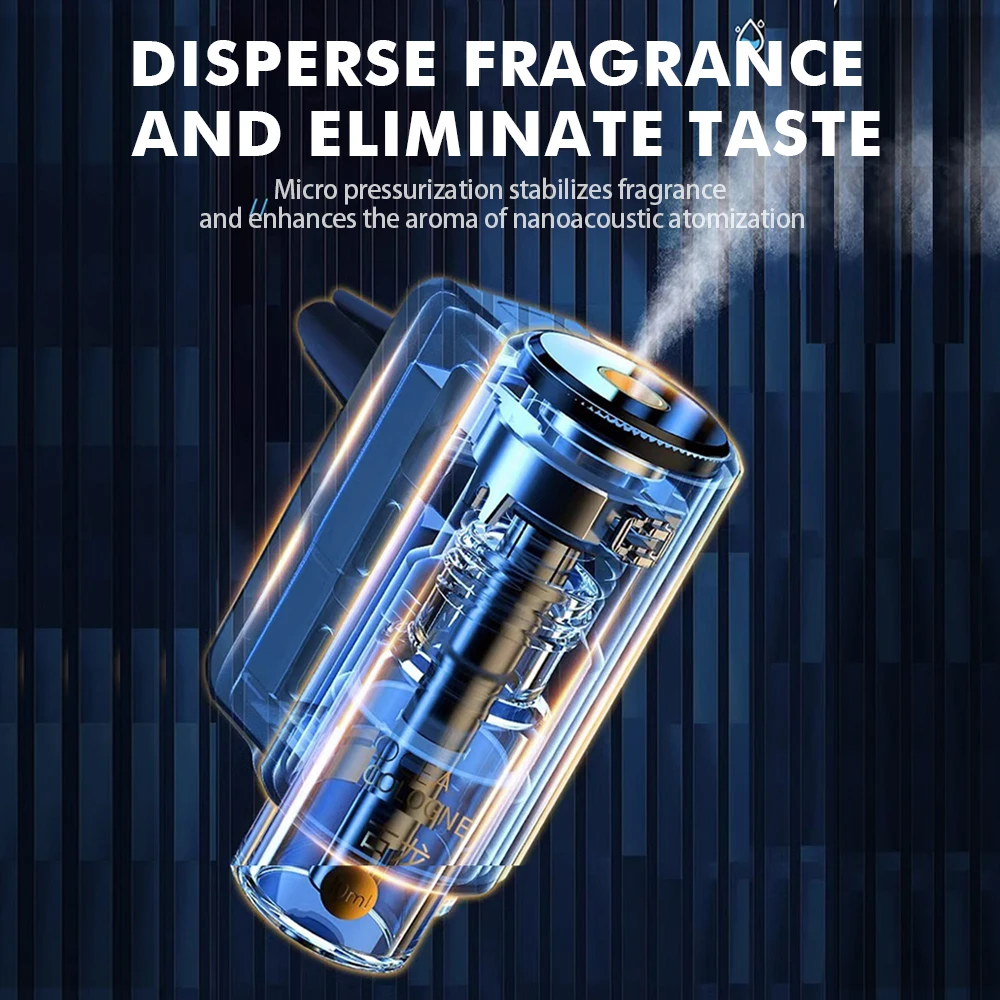 Difusor de Aroma para Coche - Humidificador Aromático Recargable USB con Aceite Esencial y Luz LED, Ambientador de Auto