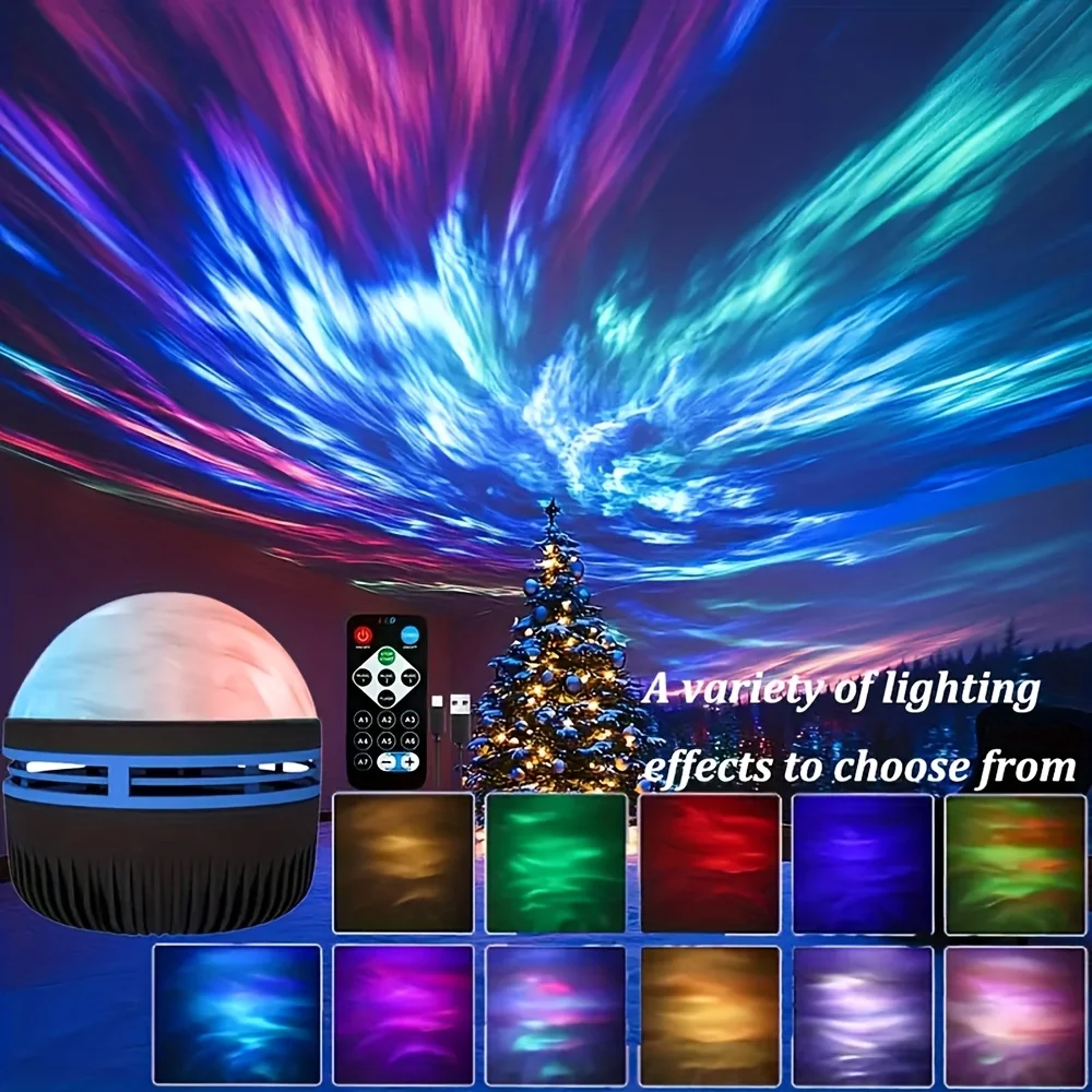 Proyector Galaxia LED - Lámpara de Noche Cielo Estrellado con Control Remoto, Luz RGB para Dormitorio y Fiestas