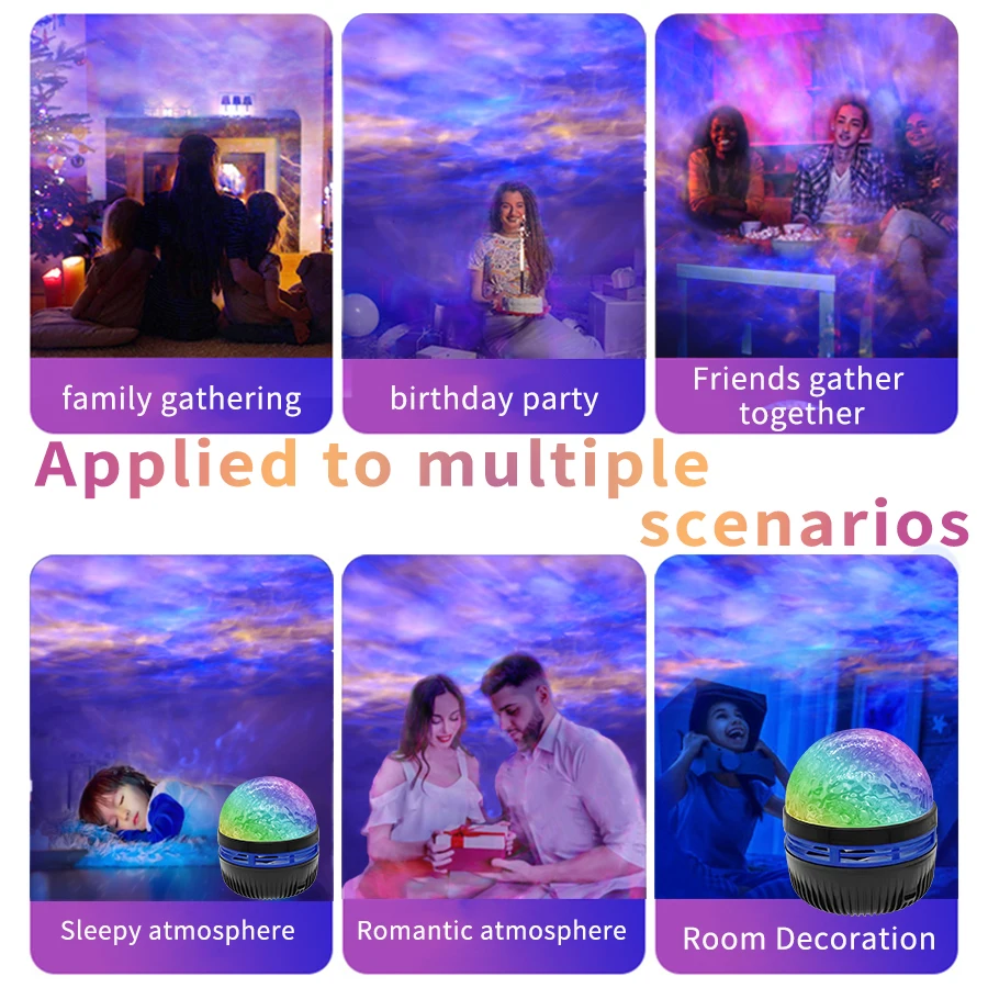 Proyector Galaxia LED - Lámpara de Noche Cielo Estrellado con Control Remoto, Luz RGB para Dormitorio y Fiestas