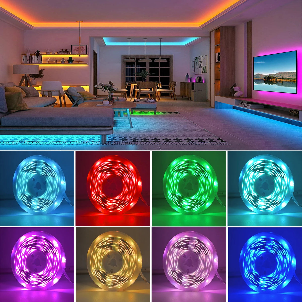 Tiras de Luces LED RGB 10 Metros - Control por App y Remoto, Sincroniza con la Música | Decoración
