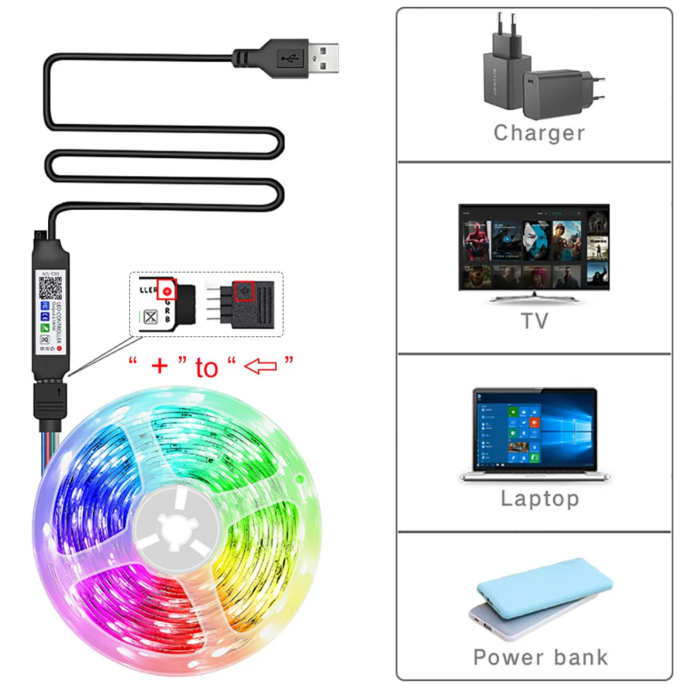 Tiras de Luces LED RGB 10 Metros - Control por App y Remoto, Sincroniza con la Música | Decoración