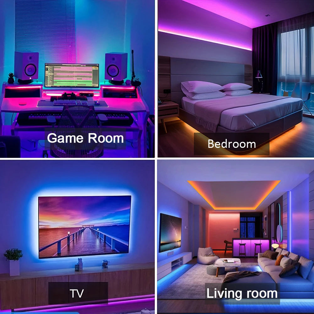 Tiras de Luces LED RGB 10 Metros - Control por App y Remoto, Sincroniza con la Música | Decoración