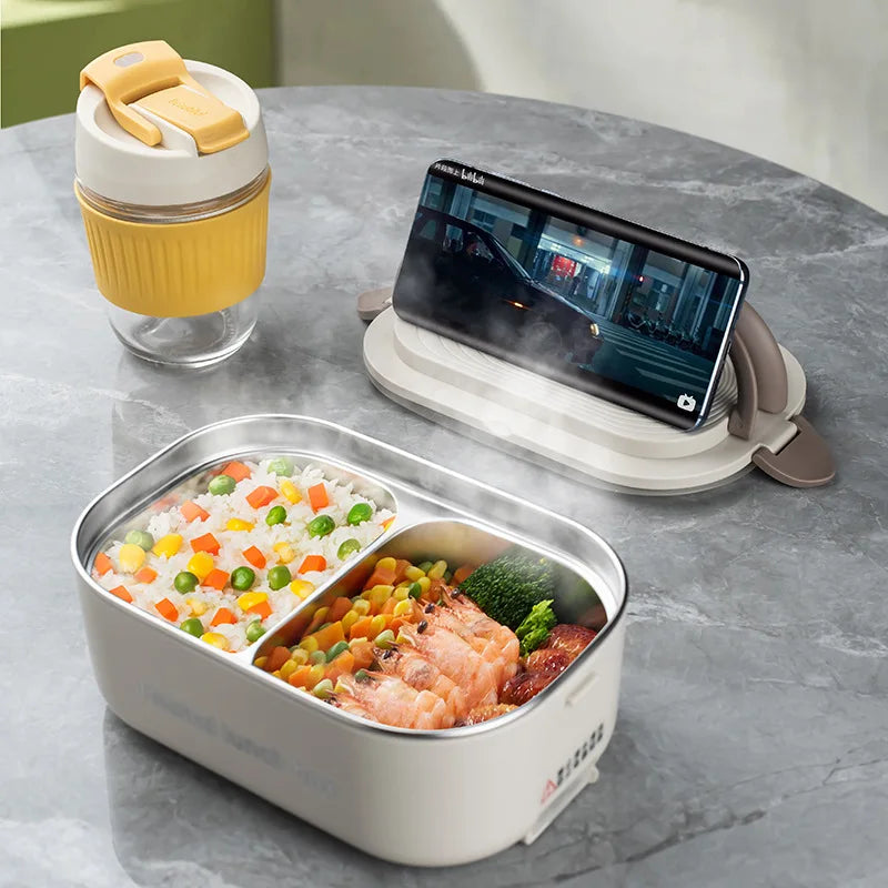 Lonchera Eléctrica Portátil - Calienta tu Comida en 15 Minutos | Acero Inoxidable 1L