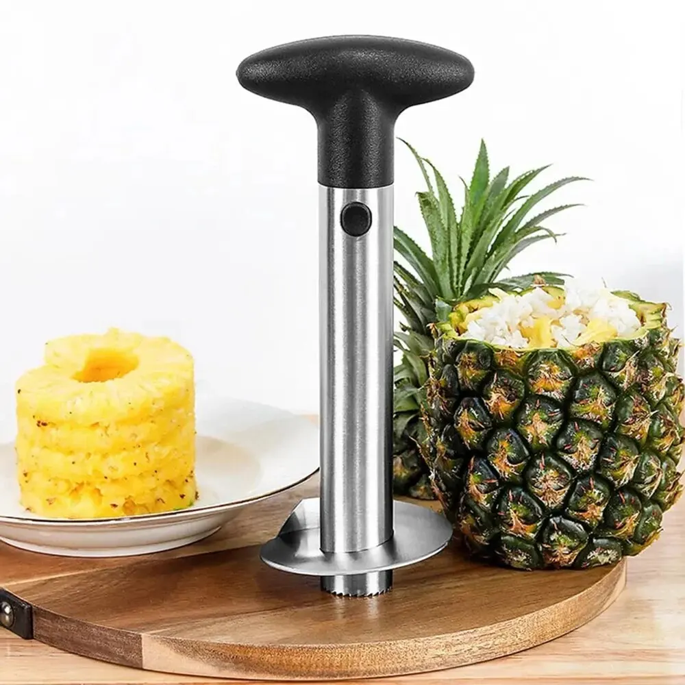 Cortador y Descorazonador de Piña de Acero Inoxidable - Pelador en Espiral, Rebanador Fácil