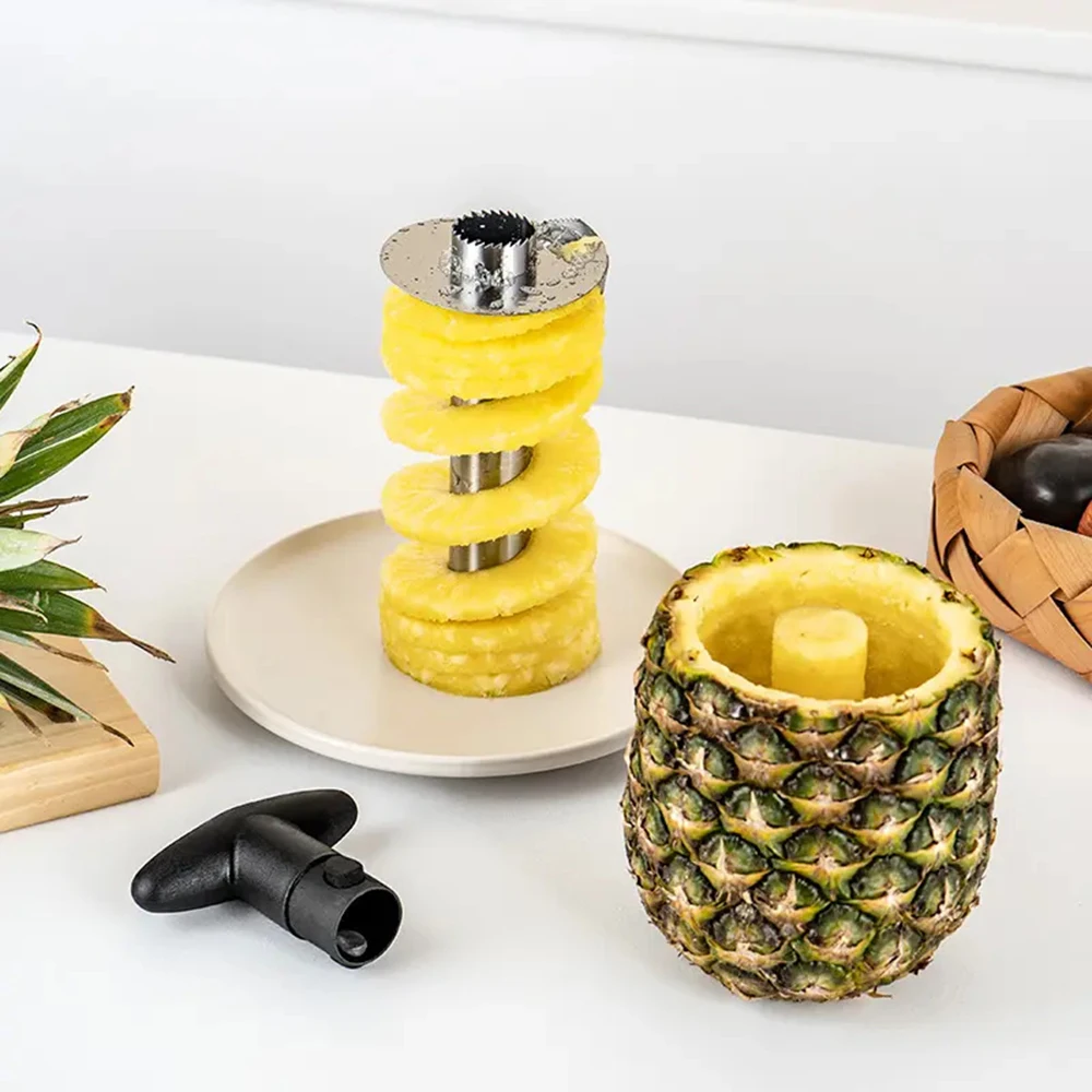 Cortador y Descorazonador de Piña de Acero Inoxidable - Pelador en Espiral, Rebanador Fácil