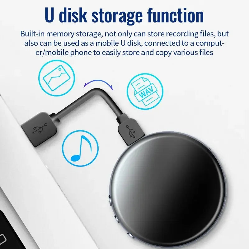 Grabadora de Voz Digital Activada por Voz - Mini Dictáfono 100 Horas HD con Reducción de Ruido y USB
