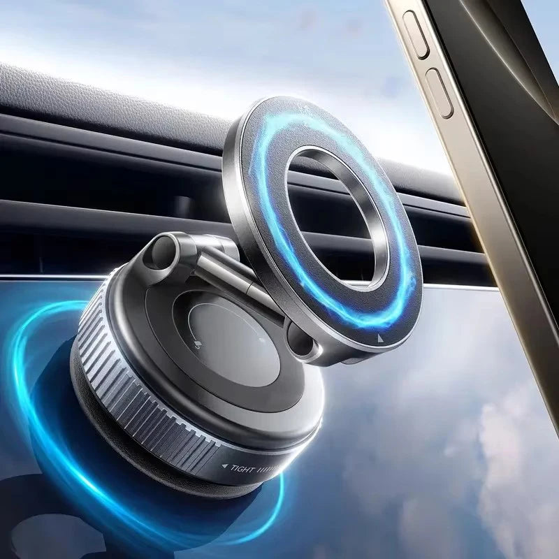 Soporte Magnético de Teléfono para Auto - Base Plegable Multiángulo con Imán Fuerte para Salpicadero y Rejilla