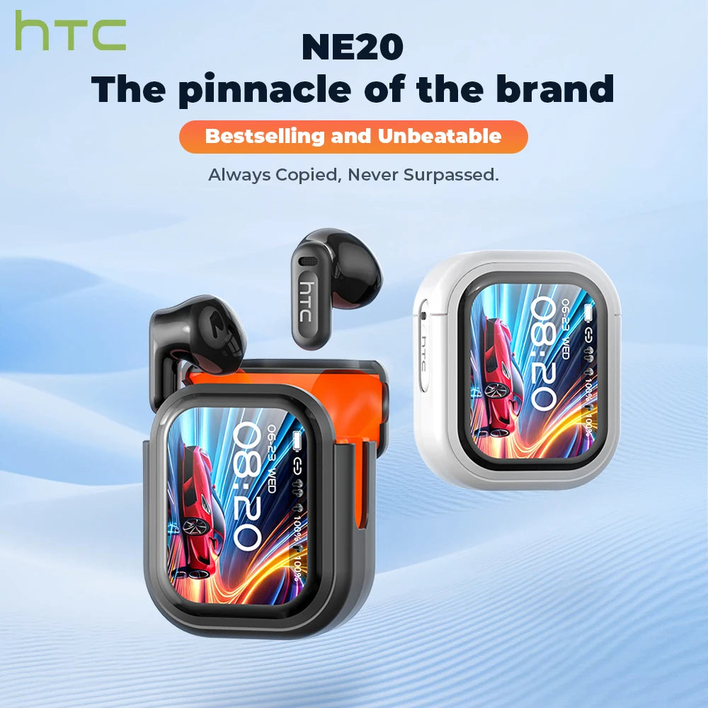Auriculares Traductores IA HTC NE20 - Traduce 135 Idiomas en Tiempo Real, Pantalla Táctil y Cancelación de Ruido